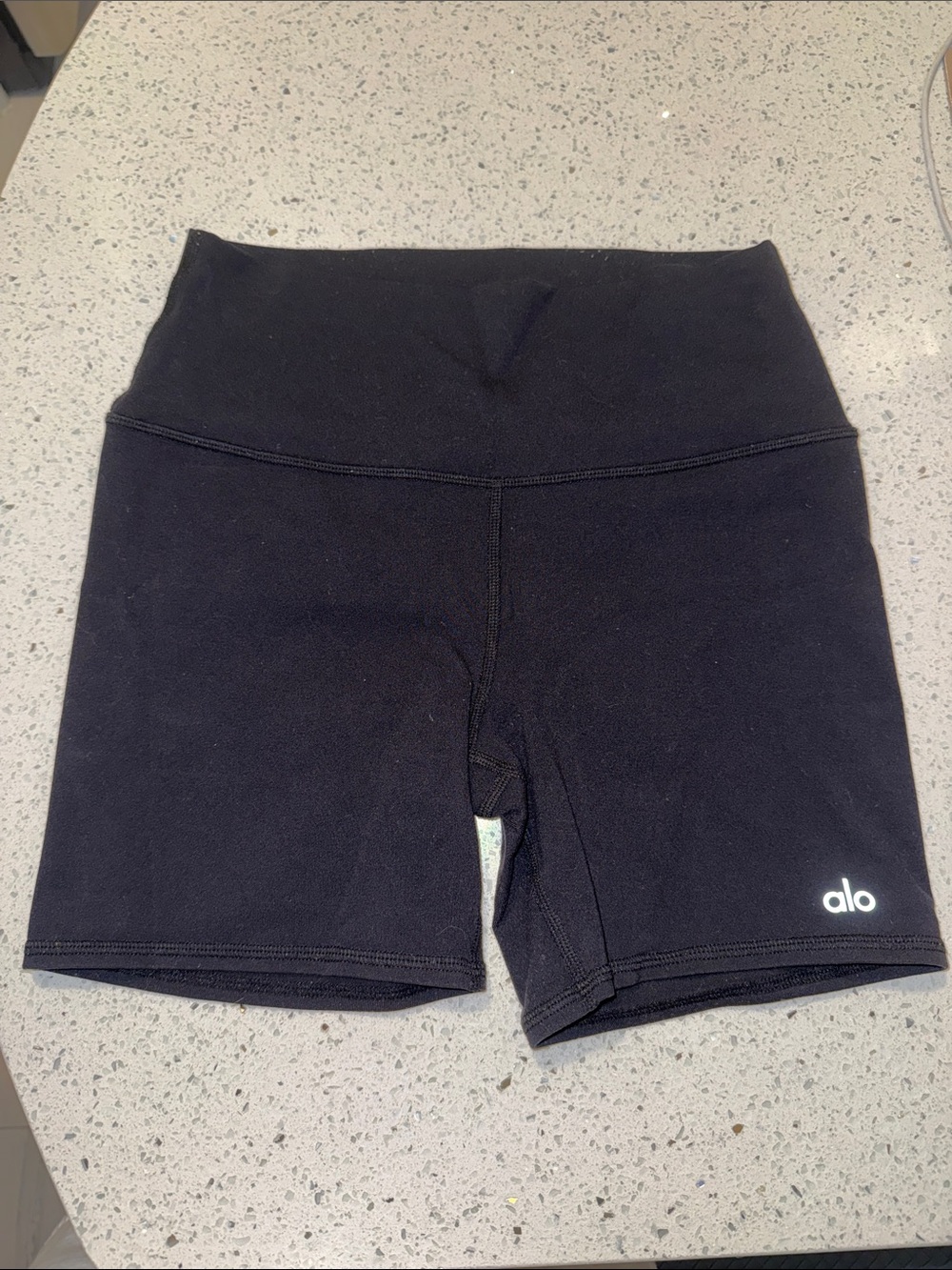 ALO Yoga Black High-Rise Bike Shorts - Picture 2 of 4